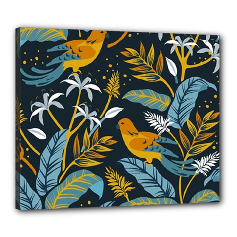 Birds Nature Design Canvas 24  X 20  (stretched) by Vaneshart