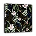 Trending Abstract Seamless Pattern With Colorful Tropical Leaves Plants Black Background Mini Canvas 8  x 8  (Stretched) View1