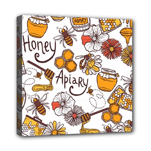 Honey Seamless Pattern Mini Canvas 8  X 8  (stretched) by Vaneshart