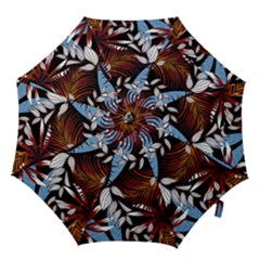 Trending Abstract Seamless Pattern With Colorful Tropical Leaves Plants Black Hook Handle Umbrellas (small) by Vaneshart