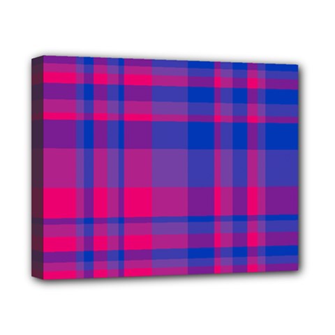 Bisexual Plaid Canvas 10  X 8  (stretched) by NanaLeonti
