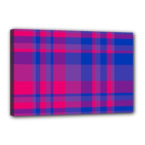 Bisexualplaid Canvas 18  X 12  (stretched) by NanaLeonti