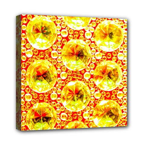 Cut Glass Beads Mini Canvas 8  X 8  (stretched) by essentialimage