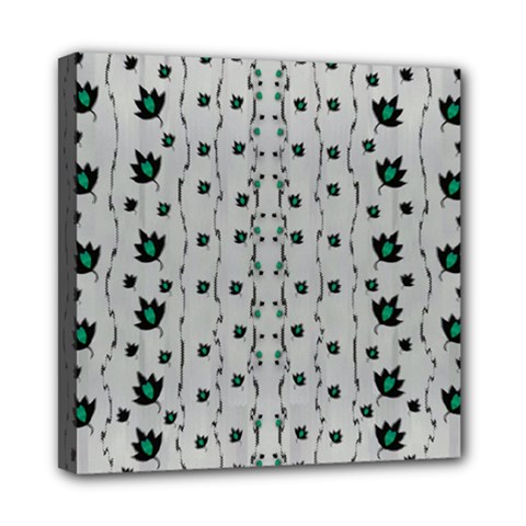 Leafs Clouds And Drawing Mini Canvas 8  X 8  (stretched) by pepitasart