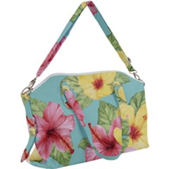 Hibiscus Canvas Crossbody Bag by Sobalvarro