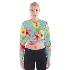Hibiscus Cropped Sweatshirt by Sobalvarro