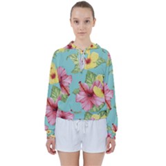 Hibiscus Women s Tie Up Sweat by Sobalvarro