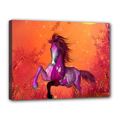 Wonderful Fantasy Horse In A Autumn Landscape Canvas 16  X 12  (stretched) by FantasyWorld7