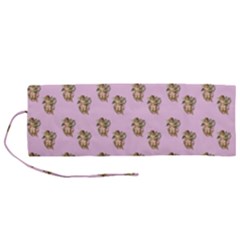 Angel Cherub Pink Roll Up Canvas Pencil Holder (m) by snowwhitegirl