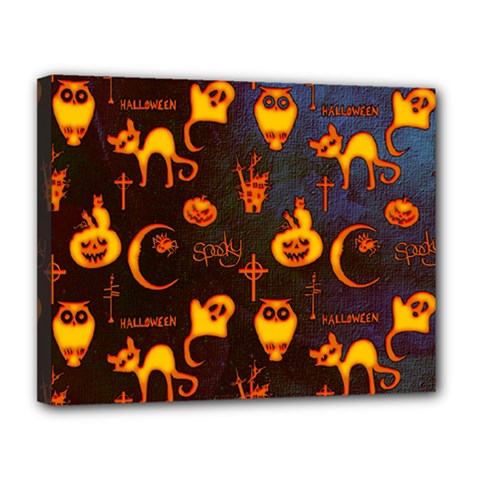 Funny Halloween Design Canvas 14  X 11  (stretched) by FantasyWorld7