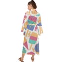 Icecream Pattern Pastel Sumer Maxi Kimono View2