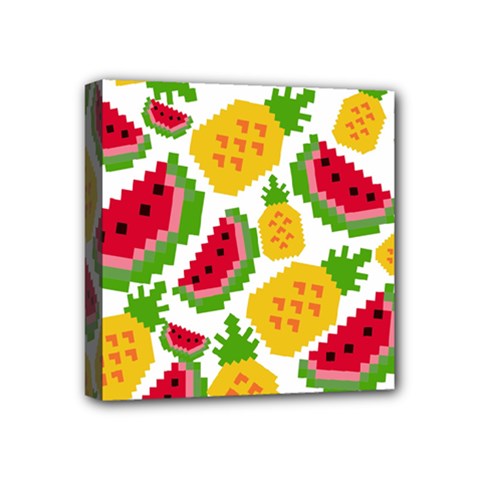Watermelon Pattern Se Fruit Summer Mini Canvas 4  X 4  (stretched) by Vaneshart