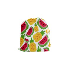 Watermelon Pattern Se Fruit Summer Drawstring Pouch (small) by Vaneshart