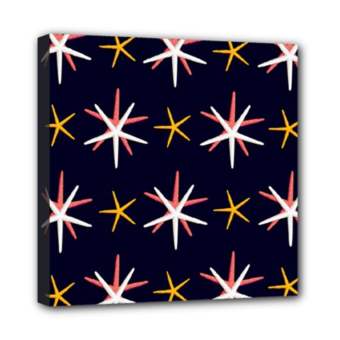 Sea Stars Pattern Sea Texture Mini Canvas 8  X 8  (stretched) by Vaneshart