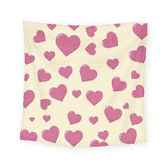 Flat Love Symbol Pattern Square Tapestry (small) by Vaneshart