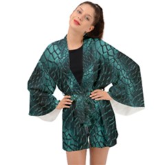 Texture Glass Network Glass Blue Long Sleeve Kimono by Vaneshart