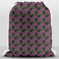 Black Rose Mauve Drawstring Bag (large) by snowwhitegirl