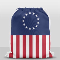 Betsy Ross Flag Usa America United States 1777 Thirteen Colonies Vertical Drawstring Bag (small) by snek