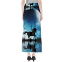 Wonderful Unicorn Silhouette In The Night Full Length Maxi Skirt View2