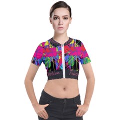 Club Fitstyle Fitness By Traci K Short Sleeve Cropped Jacket by tracikcollection