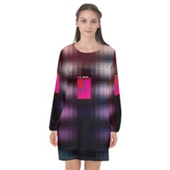 Aquarium By Traci K Long Sleeve Chiffon Shift Dress  by tracikcollection