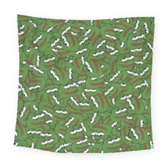 Pepe The Frog Face Pattern Green Kekistan Meme Square Tapestry (large) by snek