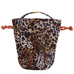 Cheetah By Traci K Drawstring Bucket Bag by tracikcollection