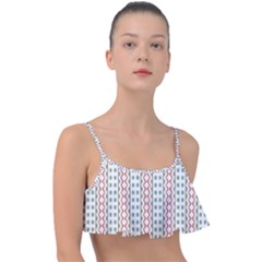 Pattern Line Background Wallpaper Frill Bikini Top by Mariart