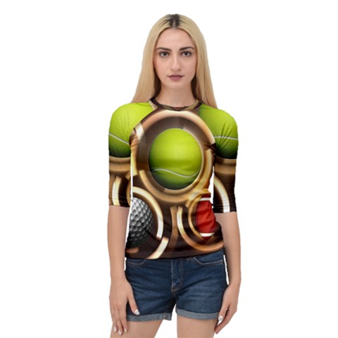 Sport Ball Tennis Golf Football Quarter Sleeve Raglan Tee by HermanTelo