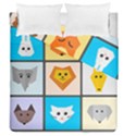 Animals Cute Flat Cute Animals Duvet Cover Double Side (Queen Size) View1