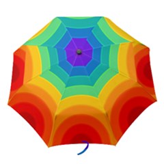 Rainbow Background Colorful Folding Umbrellas by HermanTelo