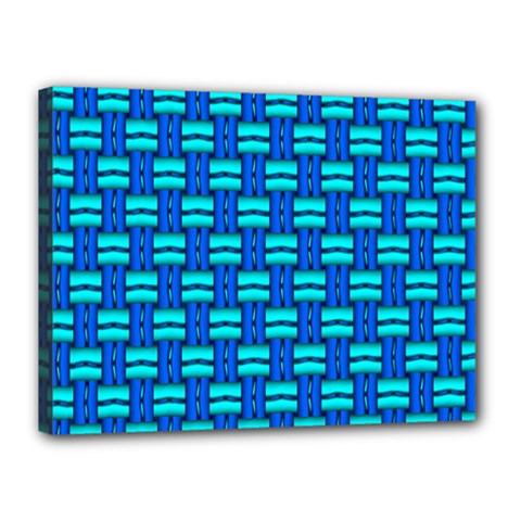 Pattern Graphic Background Image Blue Canvas 16  X 12  (stretched) by HermanTelo