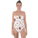 Thanksgiving Turkey pattern Tie Back One Piece Swimsuit View1