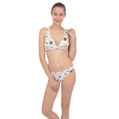 Thanksgiving Turkey Pattern Classic Banded Bikini Set  by Valentinaart
