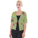 Thanksgiving Turkey pattern Cropped Button Cardigan View1