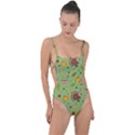 Thanksgiving Turkey pattern Tie Strap One Piece Swimsuit View1