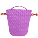 Background Polka Pink Drawstring Bucket Bag View1