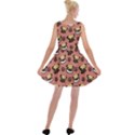 Pug Dog Smiling Velvet Skater Dress View2