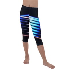 Motion Line Illustrations Kids  Lightweight Velour Capri Leggings  by HermanTelo