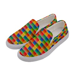 Background Colorful Abstract Women s Canvas Slip Ons by HermanTelo
