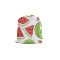 Watermelon Juice Auglis Clip Art Watermelon Drawstring Pouch (small) by Vaneshart