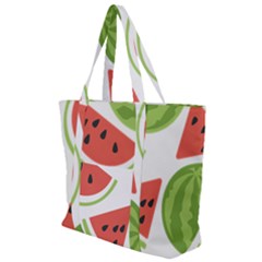 Watermelon Juice Auglis Clip Art Watermelon Zip Up Canvas Bag by Vaneshart