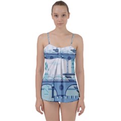 Blue City Building Fantasy Babydoll Tankini Set by Vaneshart