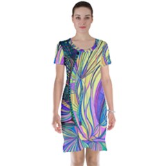 Happpy (4) Short Sleeve Nightdress by nicholakarma