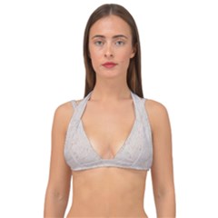 Pink Marble Beige Texture Floor Background With Shinny Pink Veins Greek Marble Print Luxuous Real Marble  Double Strap Halter Bikini Top by genx