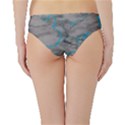 Marble light gray with bright cyan blue veins texture floor background retro neon 80s style neon colors print luxuous real marble Hipster Bikini Bottoms View2