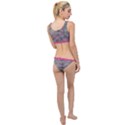 Marble light gray with bright magenta pink veins texture floor background retro neon 80s style neon colors print luxuous real marble The Little Details Bikini Set View2
