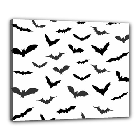 Bats Pattern Canvas 20  X 16  (stretched) by Sobalvarro