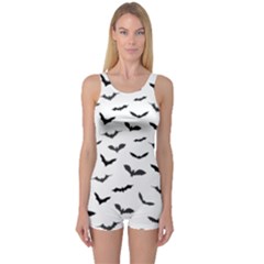 Bats Pattern One Piece Boyleg Swimsuit by Sobalvarro