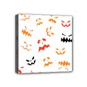 Pumpkin Faces Pattern Mini Canvas 4  x 4  (Stretched) View1